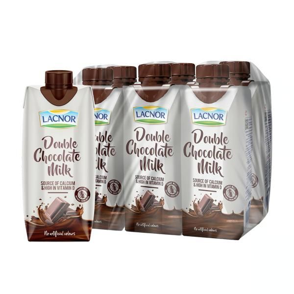 Lacnor Double Chocolate UHT Milk, 6x250ml
