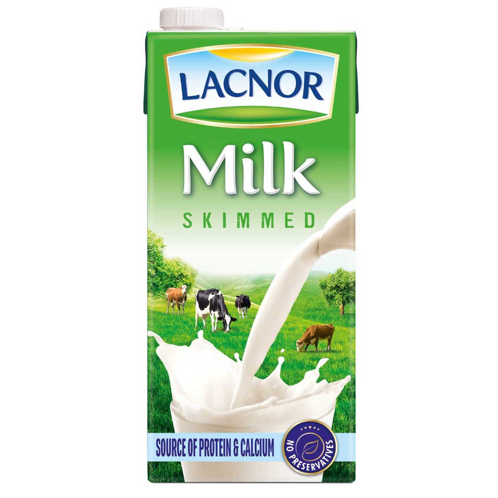 Lacnor Essentials Skimmed Milk, 1L