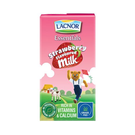 Lacnor Essentials UHT Strawberry Milk, 125ml