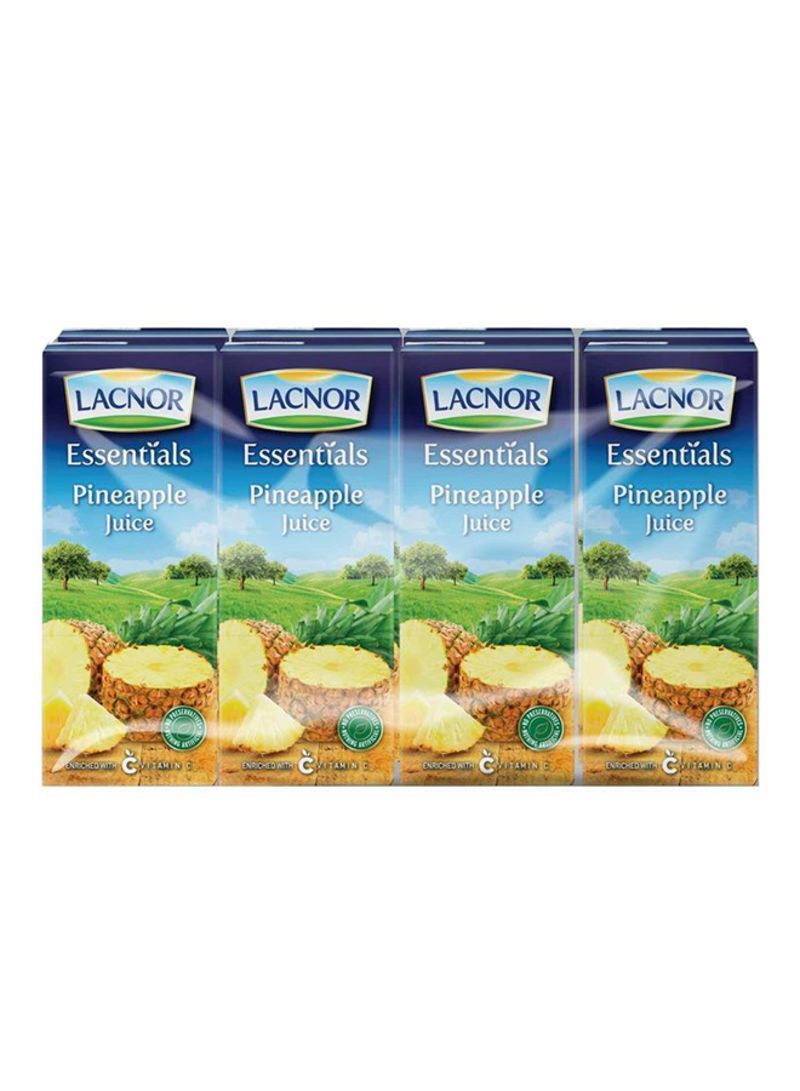 Lacnor Essentials No Added Sugar 100% Pineapple Juice, 8x180ml