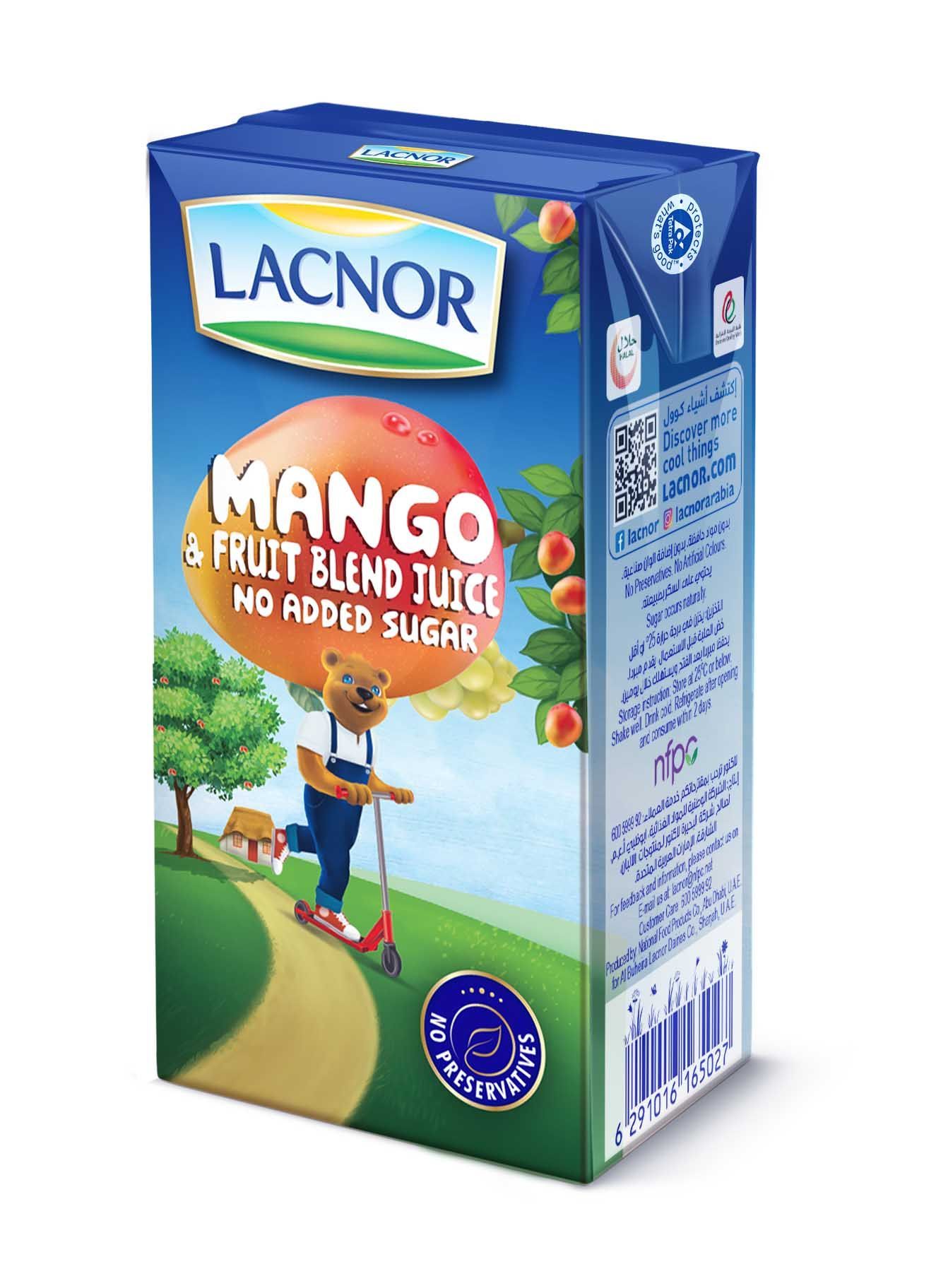 Lacnor Essential 100% Mango Juice No Added Sugar, 125ml