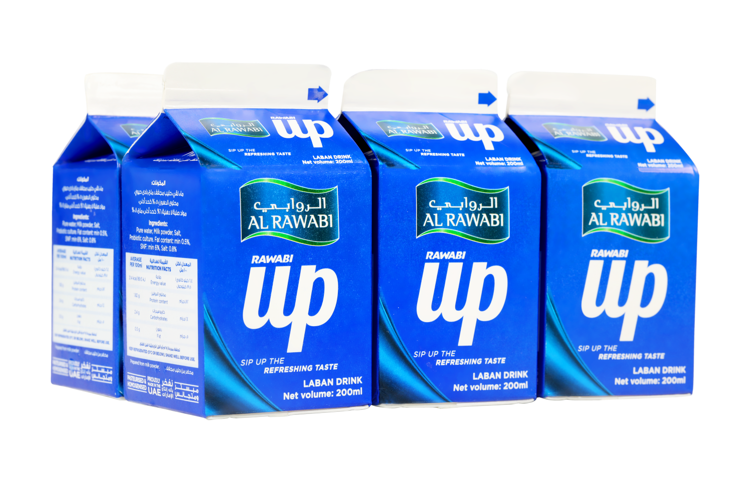 Al Rawabi Fresh Up Laban Drink, 6x200ml