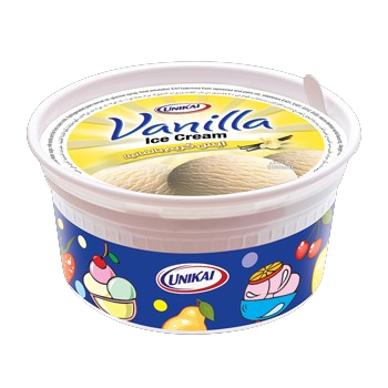 Unikai Soft Scoop Vanilla Cup Ice Cream, 125ml
