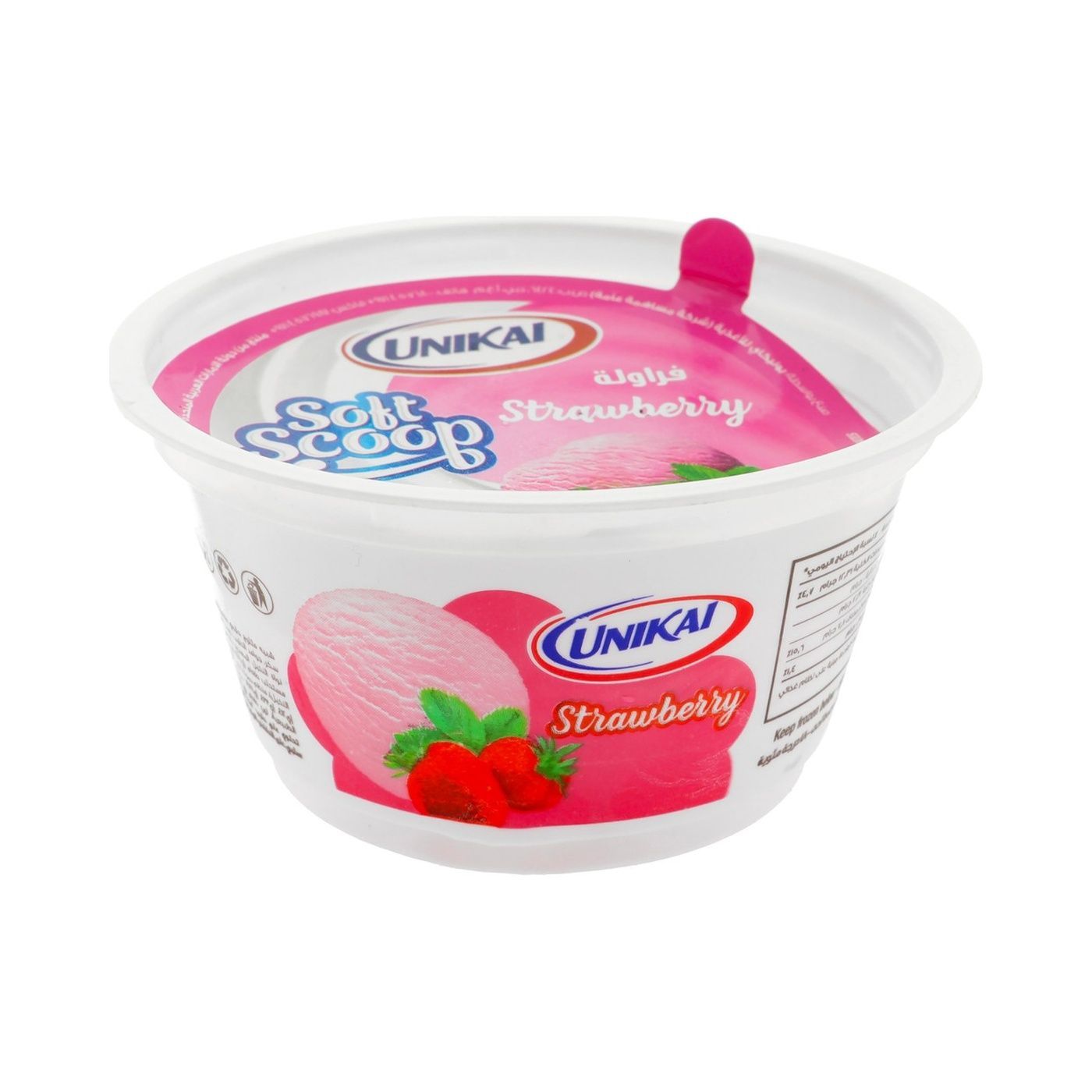 Unikai Soft Scoop Strawberry Cup Ice Cream, 125ml