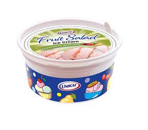 Unikai Soft Scoop Fruit Salad Cup Ice Cream, 125ml