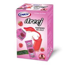 Areej Raspberry Ice Lollies, 6x70ml