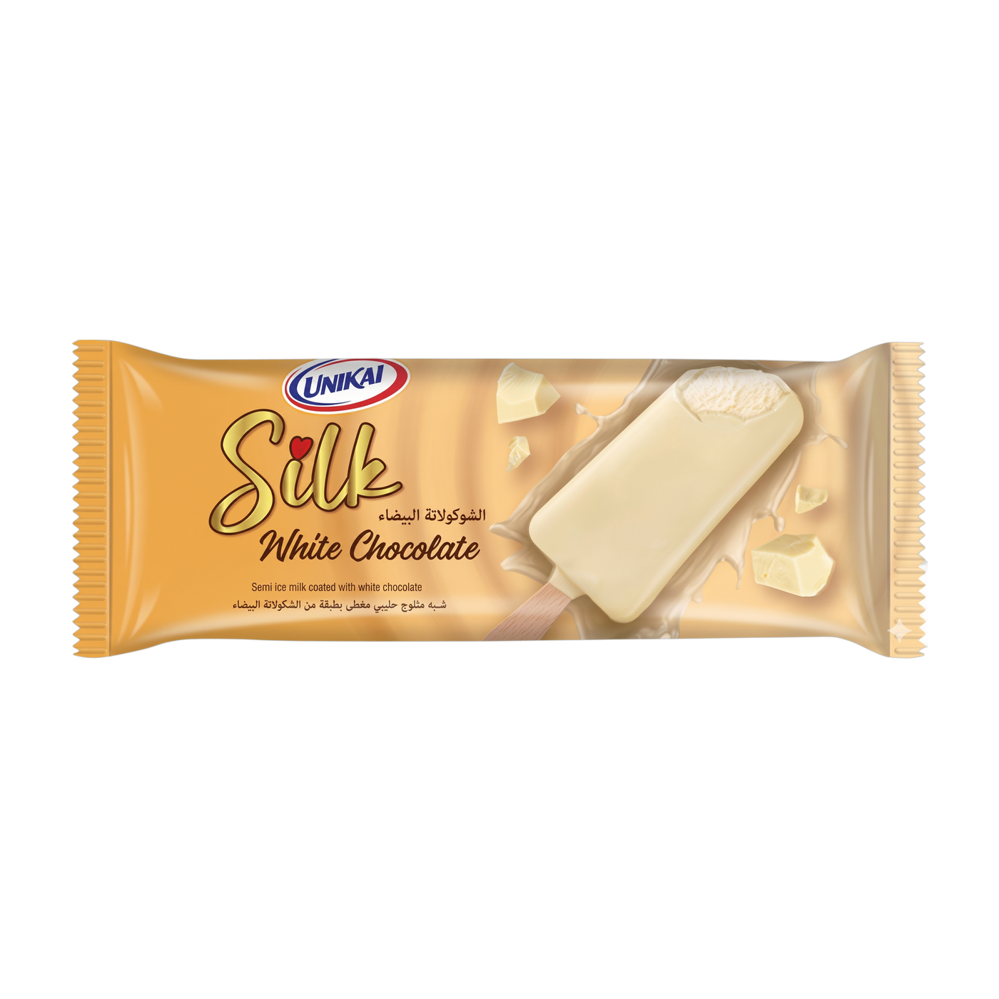 Unikai Silk White Chocolate Ice Cream Stick, 65ml