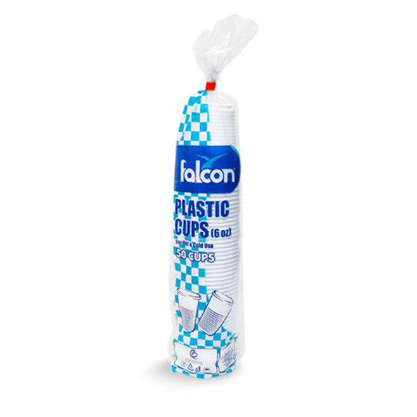 Falcon Plastic Cup, 6oz (1 Pack x 50 Pieces)