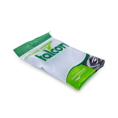 Falcon White Plastic Table Spoon, 1 Pack x 50 Pieces