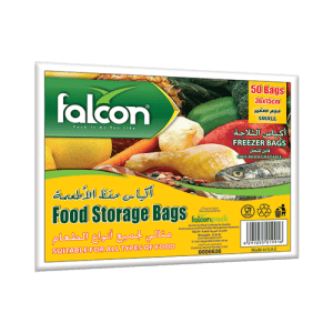 Falcon Food Storage Bags Small, 36x15cm, 50 Pieces