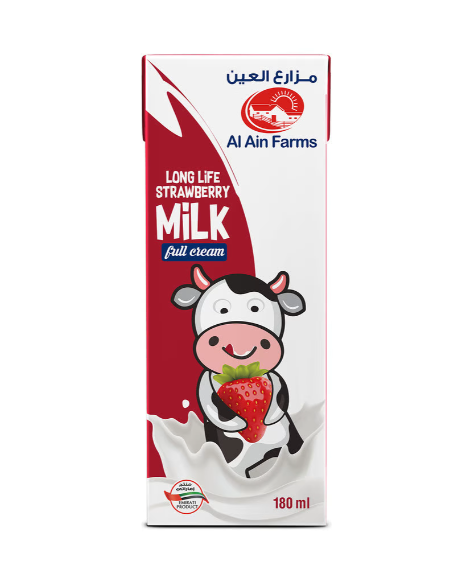 Al Ain Long Life Strawbery Flavoured Milk 180Ml