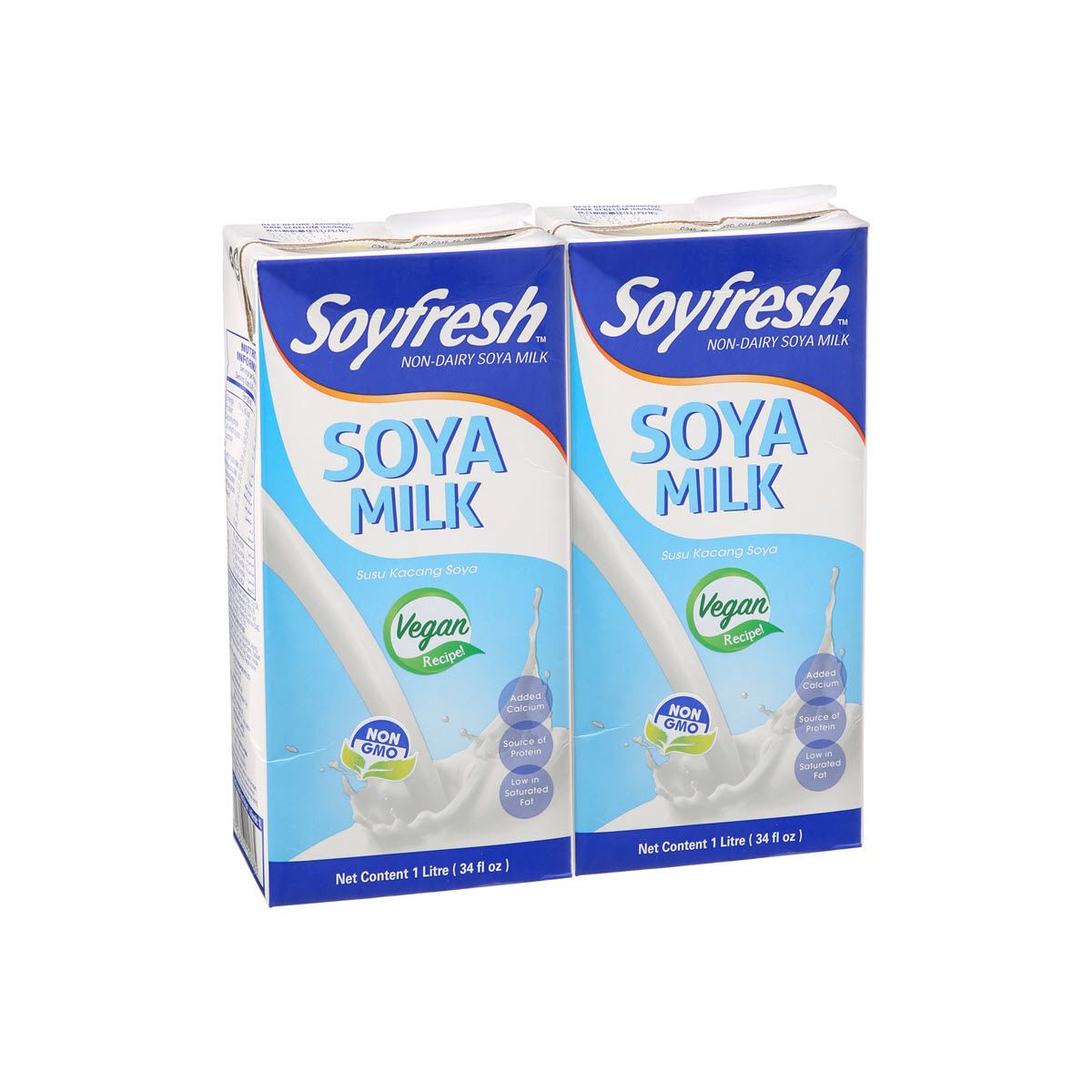 Soyfresh Natural Soya Milk, 2x1L