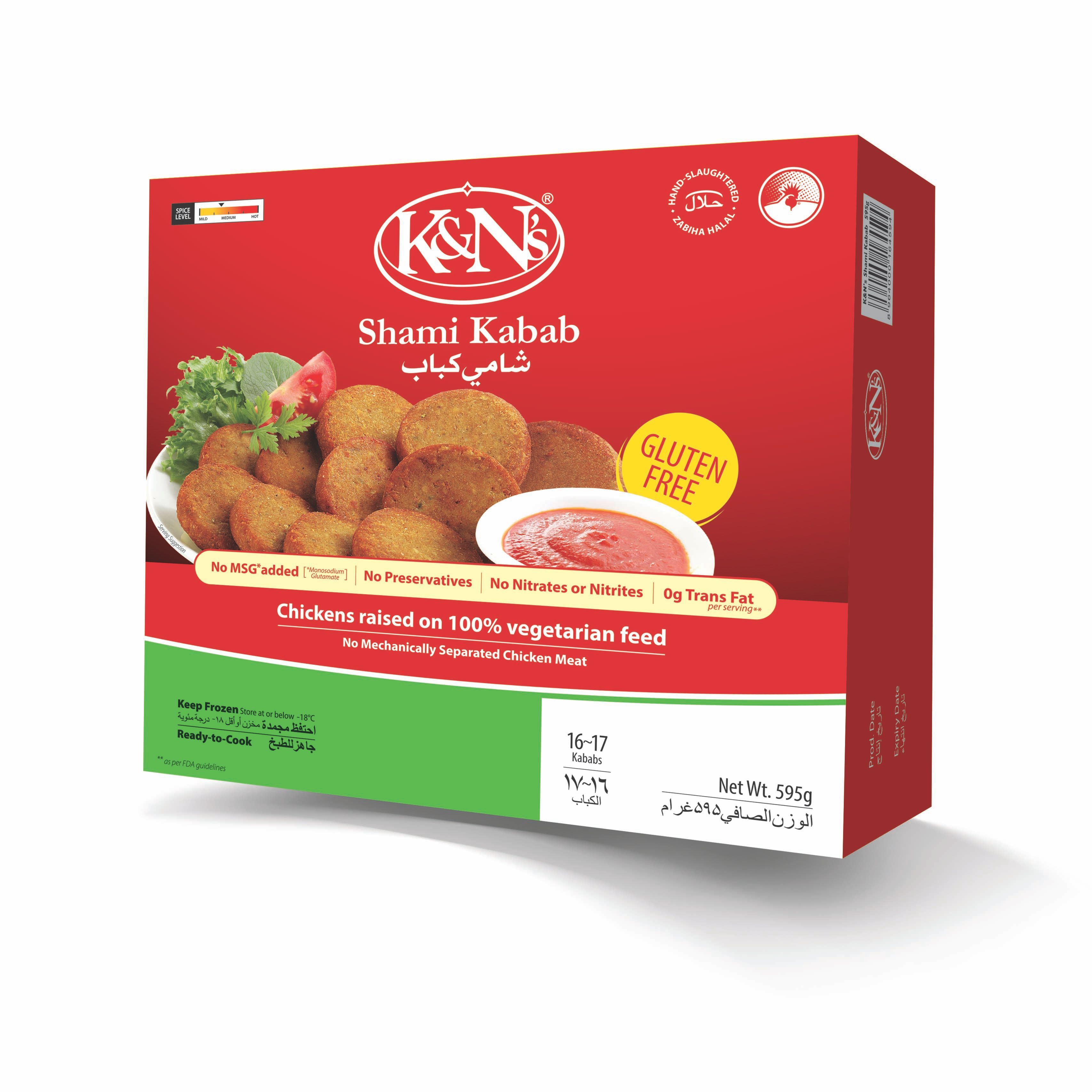 K&N's Frozen Shami Kabab - Gluten Free, 595g