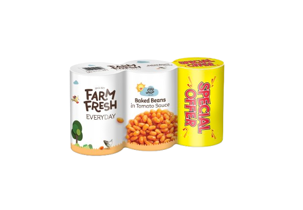 Farm Fresh Baked Beans in Tomato Sauce, 3x420g