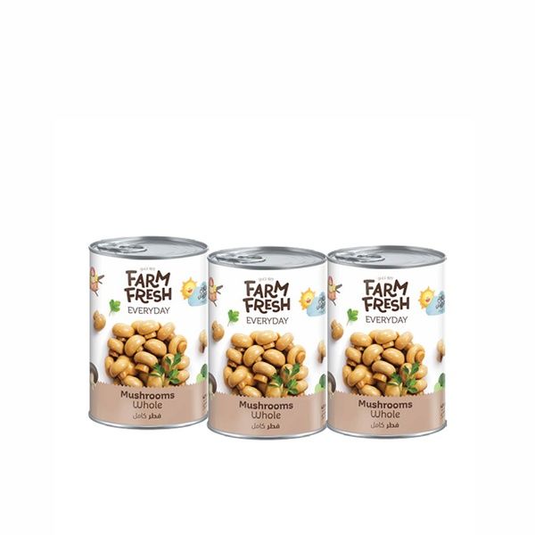 Farm Fresh Mushrooms Whole, 3x425g