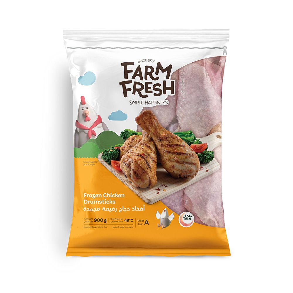 Farm Fresh Frozen Chicken Drumsticks, 900g