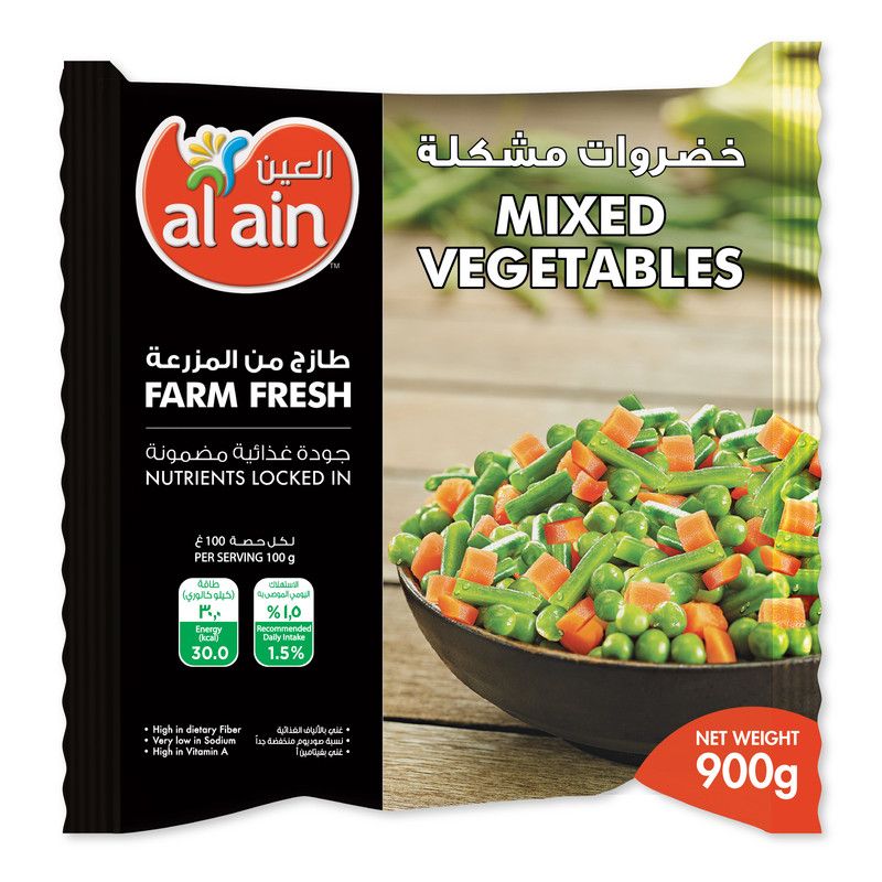 Al Ain Frozen Mixed Vegetables, 900g