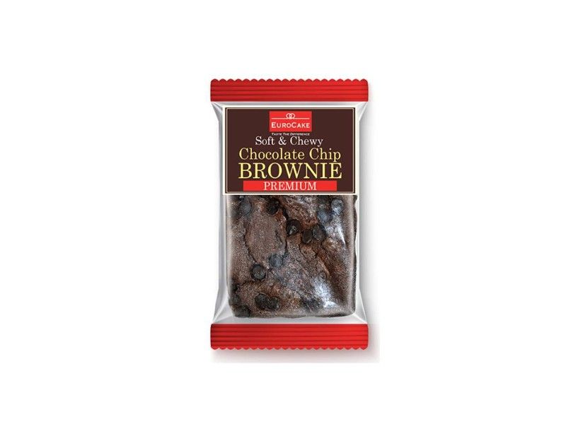 EuroCake Chocolate Chips Brownies Single, 50g