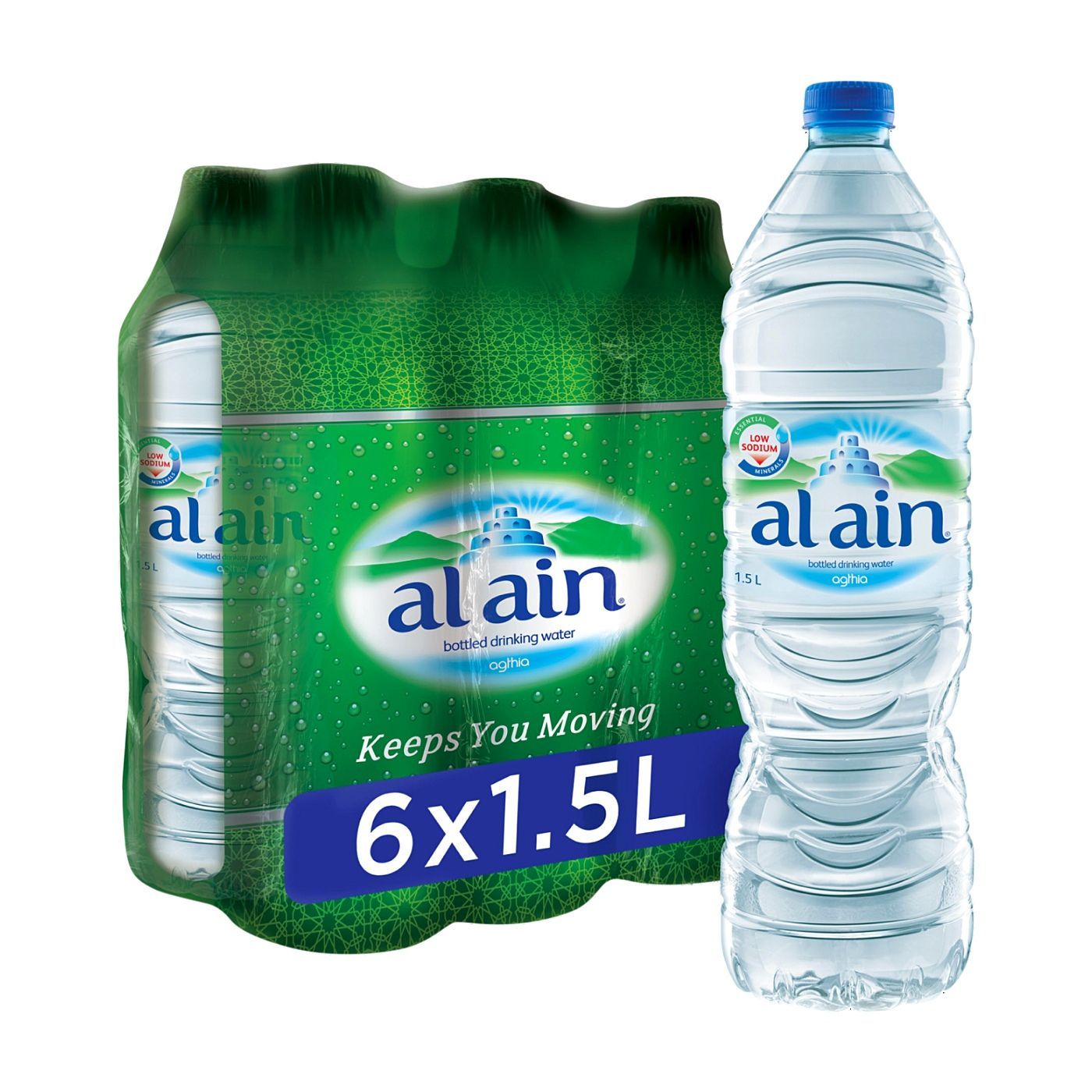 Al Ain Low Sodium Water, 6x1.5L