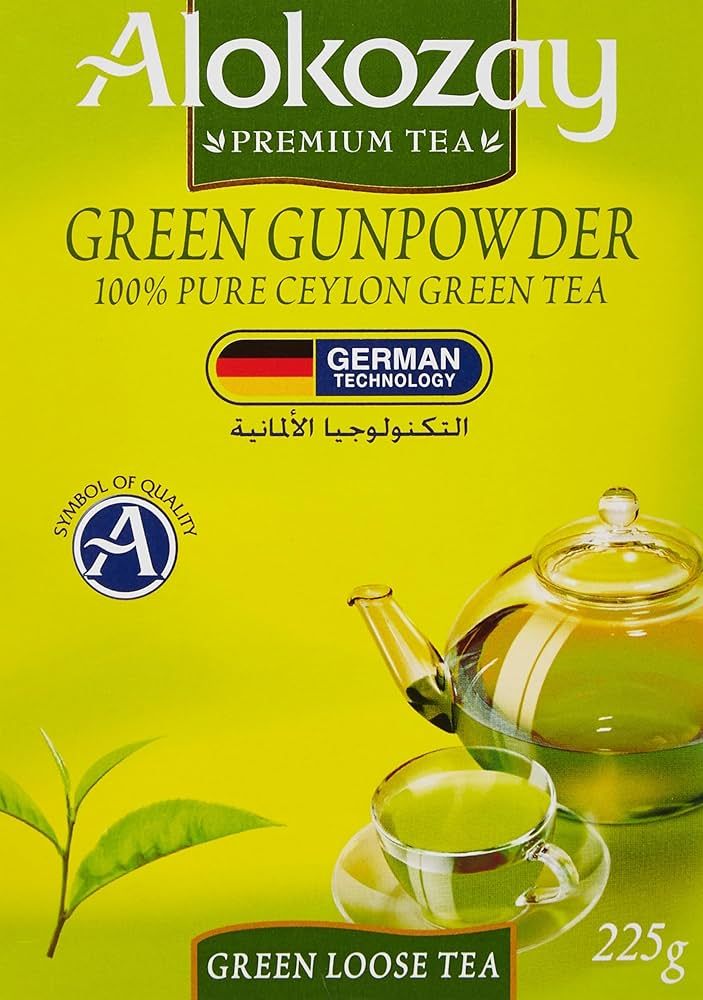 Alokozay Green Gunpowder 100% Pure Ceylon Green Tea, 225g