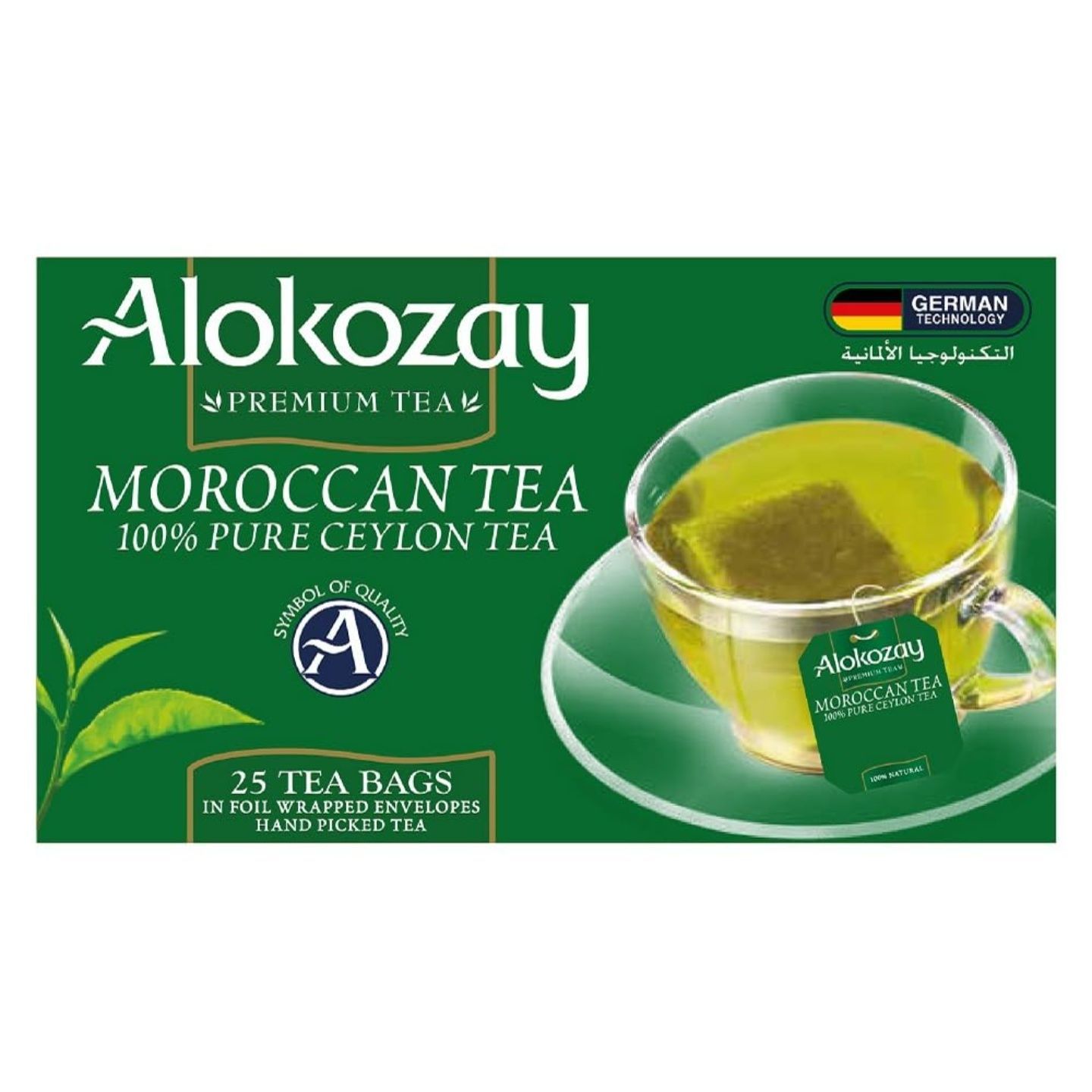 Alokozay Moroccan Tea  - 25 Tea Bags in Individual Foil Wrapped Envelopes