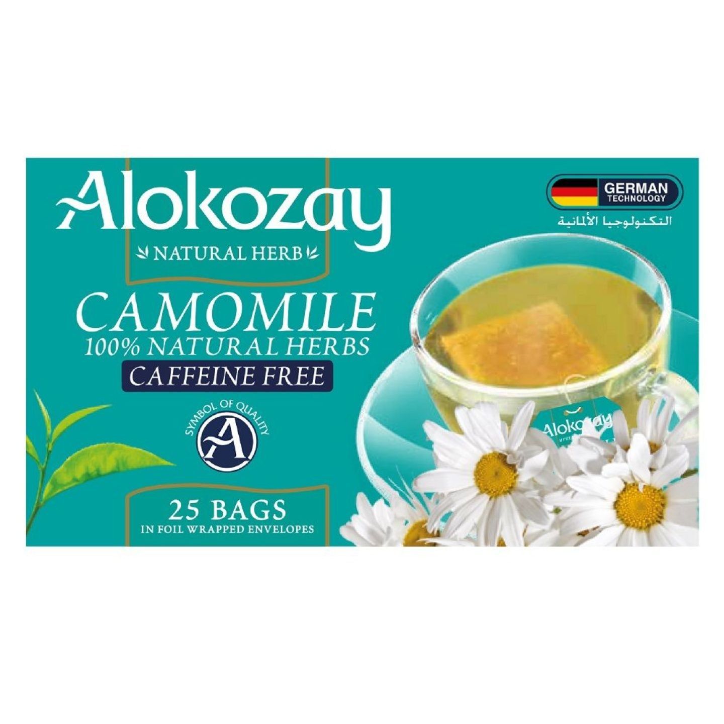 Alokozay Camomile Tea - 25 Tea Bags in Individual Foil Wrapped Envelopes