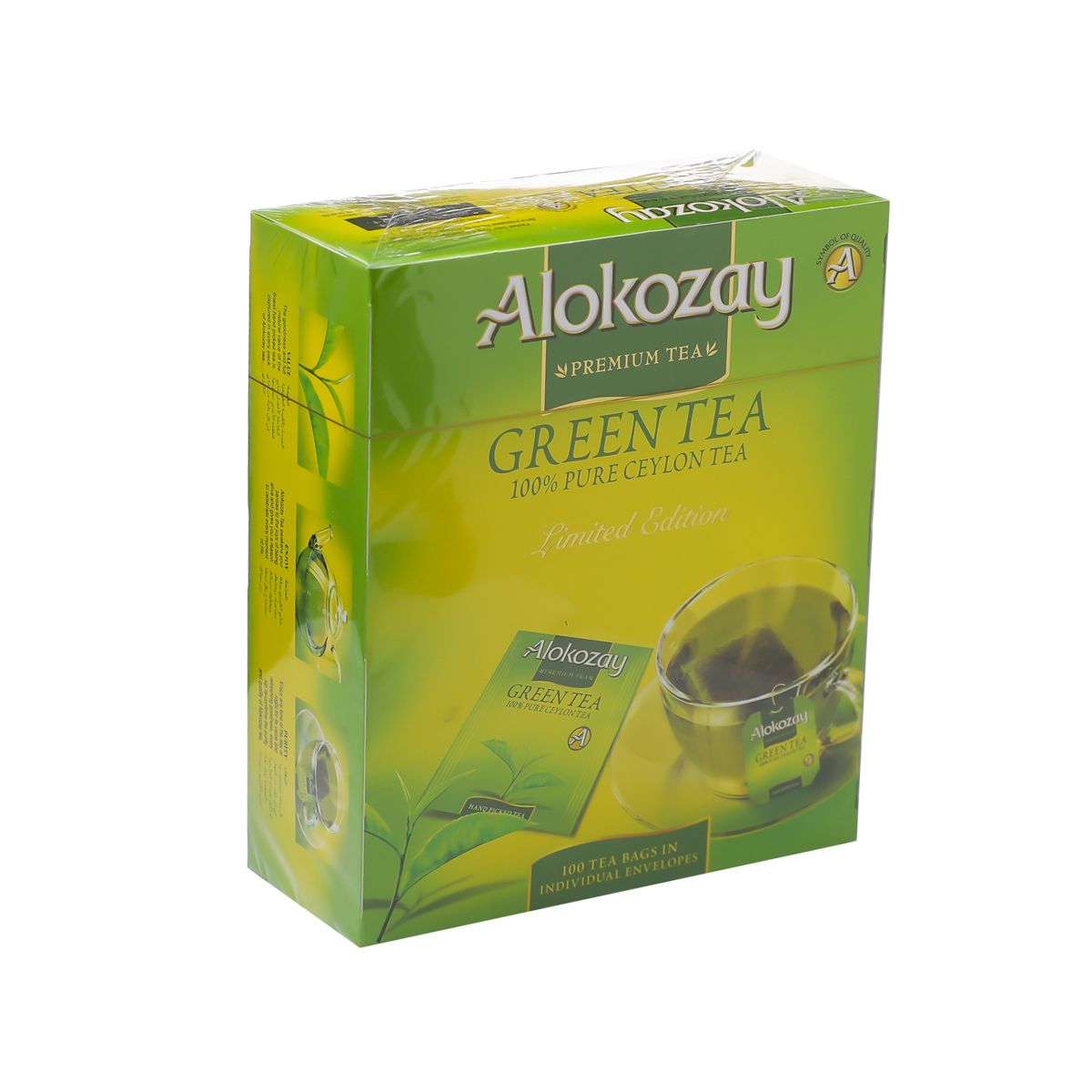 Alokozay Tea Bags Heat Seal Green Envelope 100 25'S