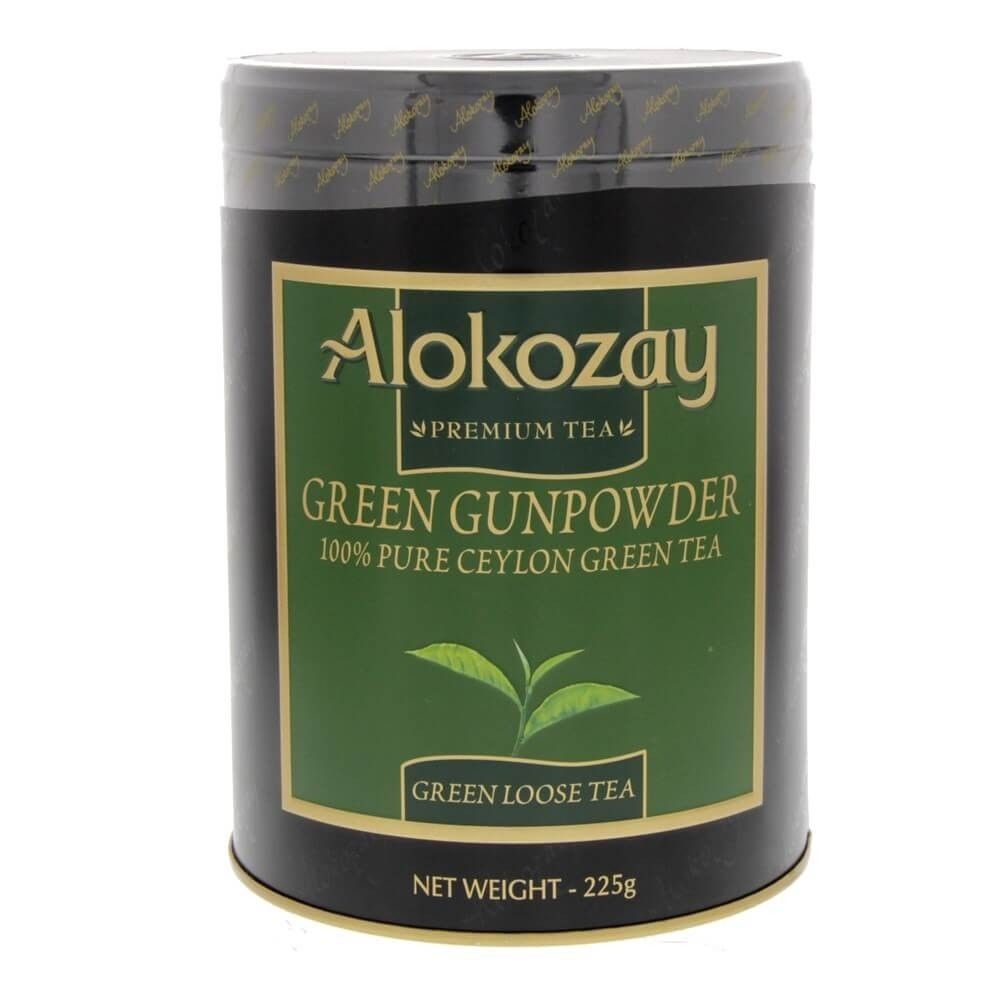 ALOKOZAY TIN TEA GUN POWDER 225GM