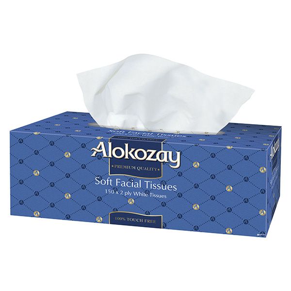 Alokozay 2 Ply Soft Facial Tissue, 150 Sheets