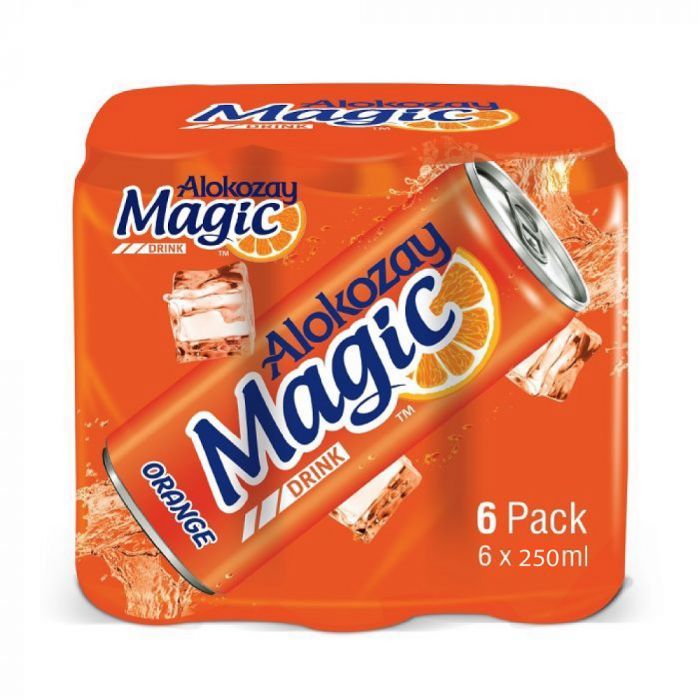 Alokozay Magic Orange Stimulated Drink, 6x250ml