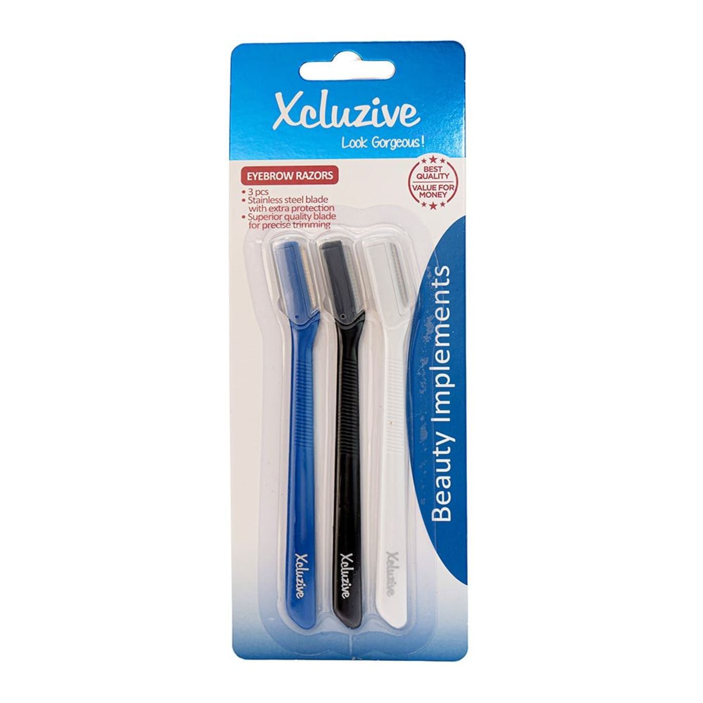 Xcluzive Eyebrow Razors, 3 Pieces