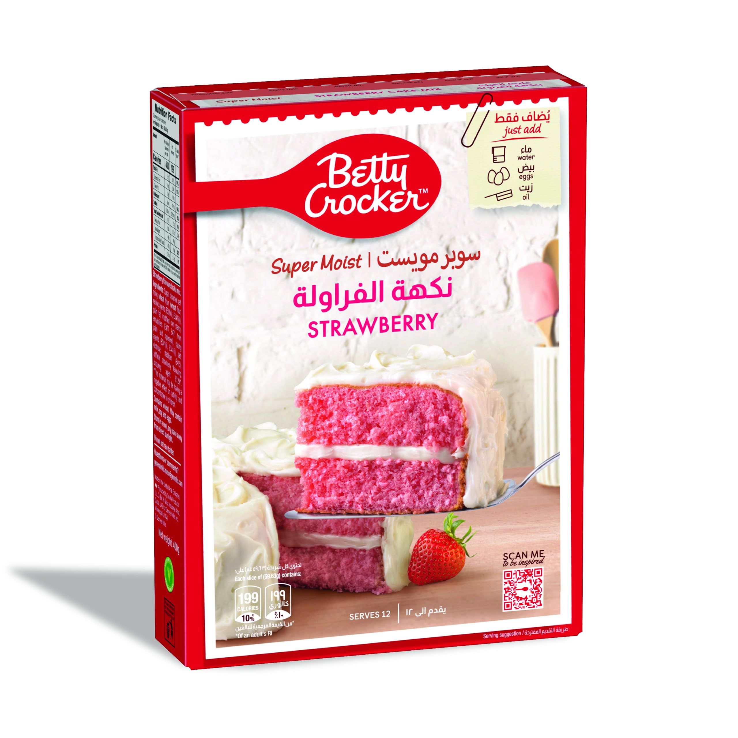 Betty Crocker Super Moist Strawberry Cake Mix, 400g