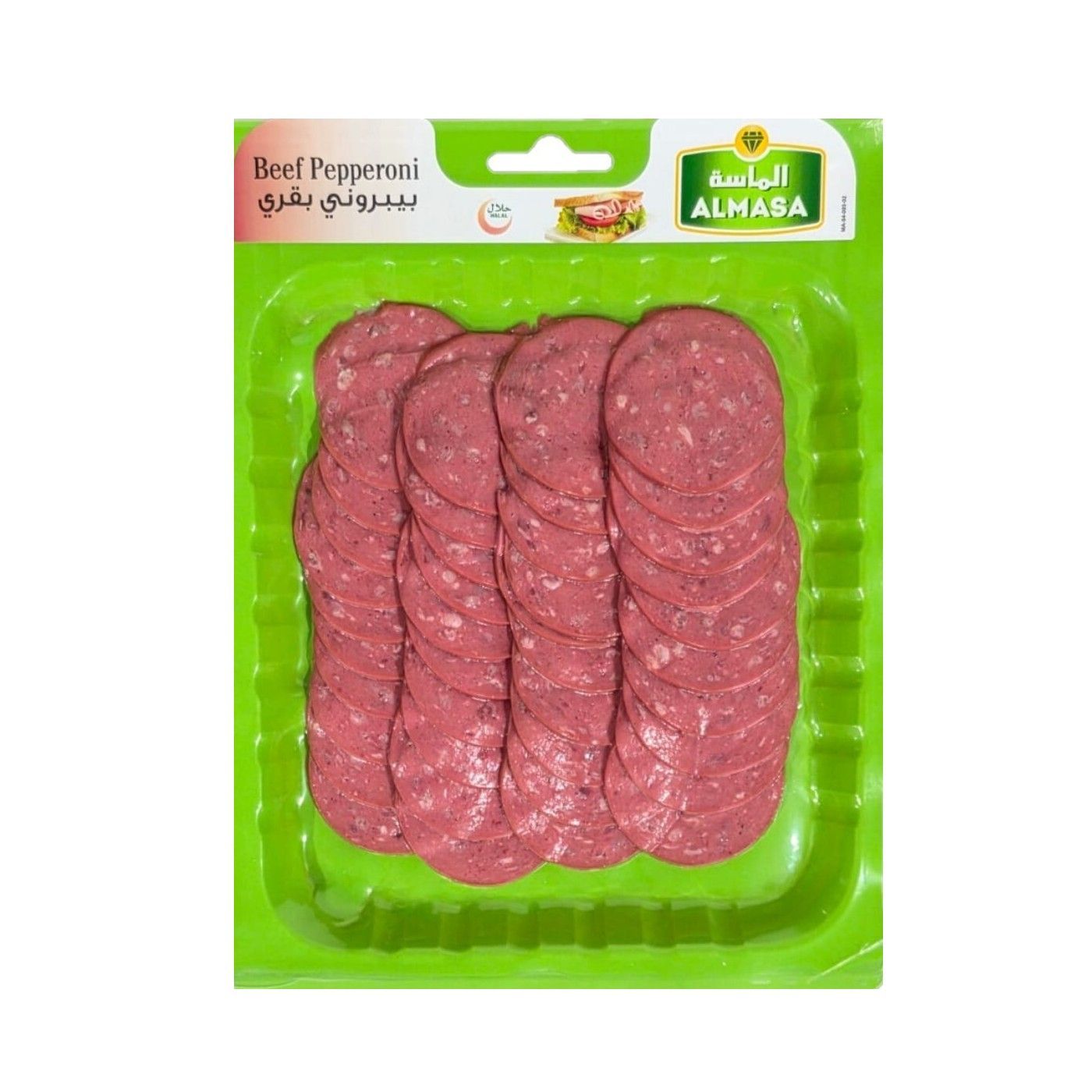 Almasa Beef Pepperoni Skinpack, 200g