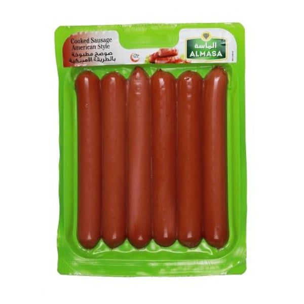 Almasa American Style Cooked Sausage Skinpack, 500g