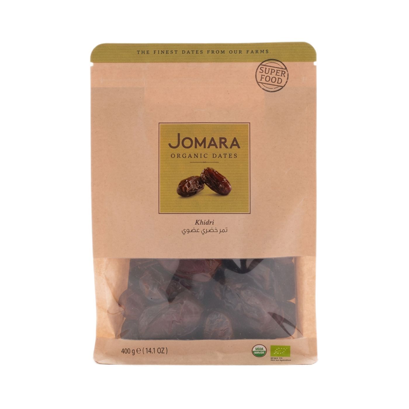 Jomara Organic Khidri Dates Pouch, 400g