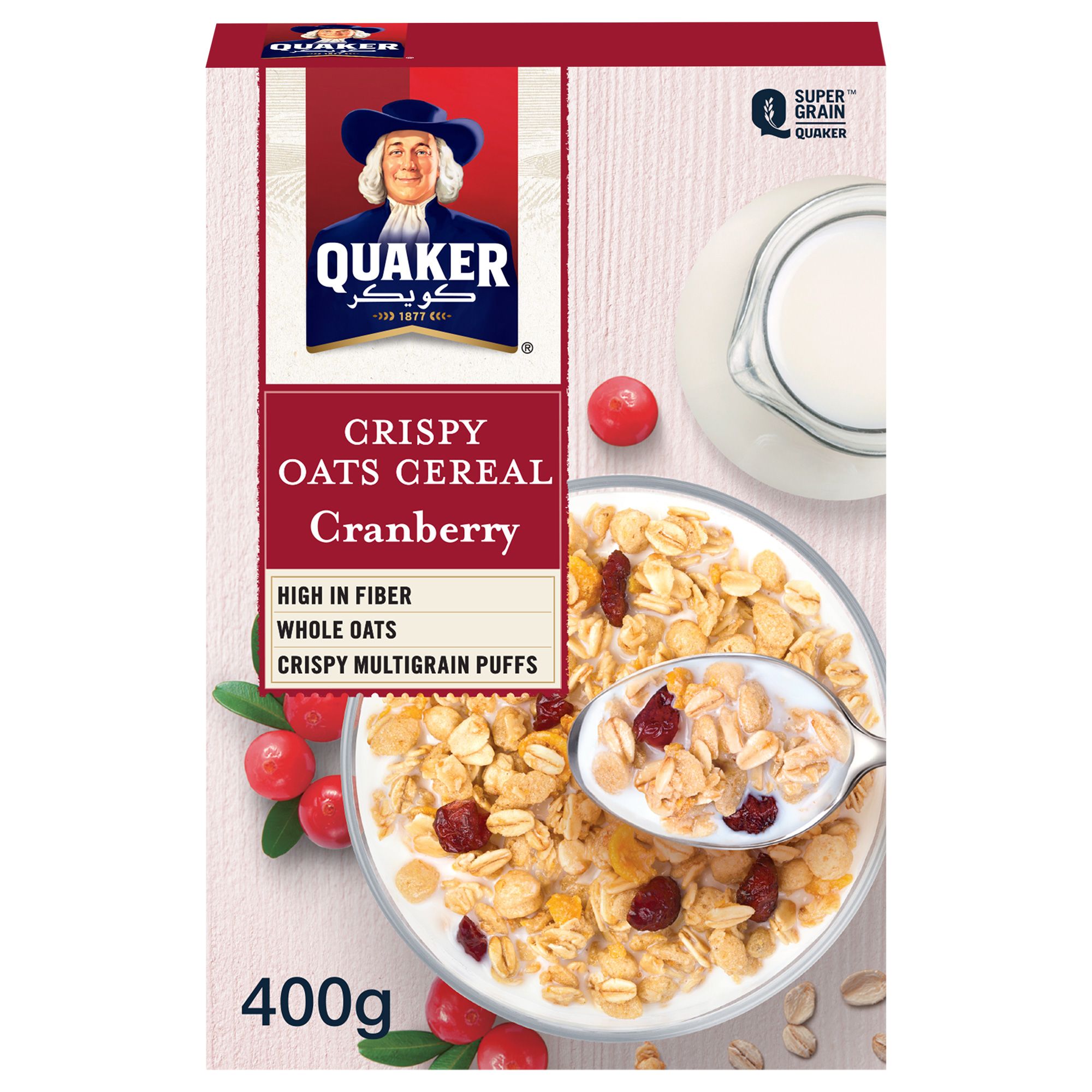 Quaker Cereal Cranberry, 400g