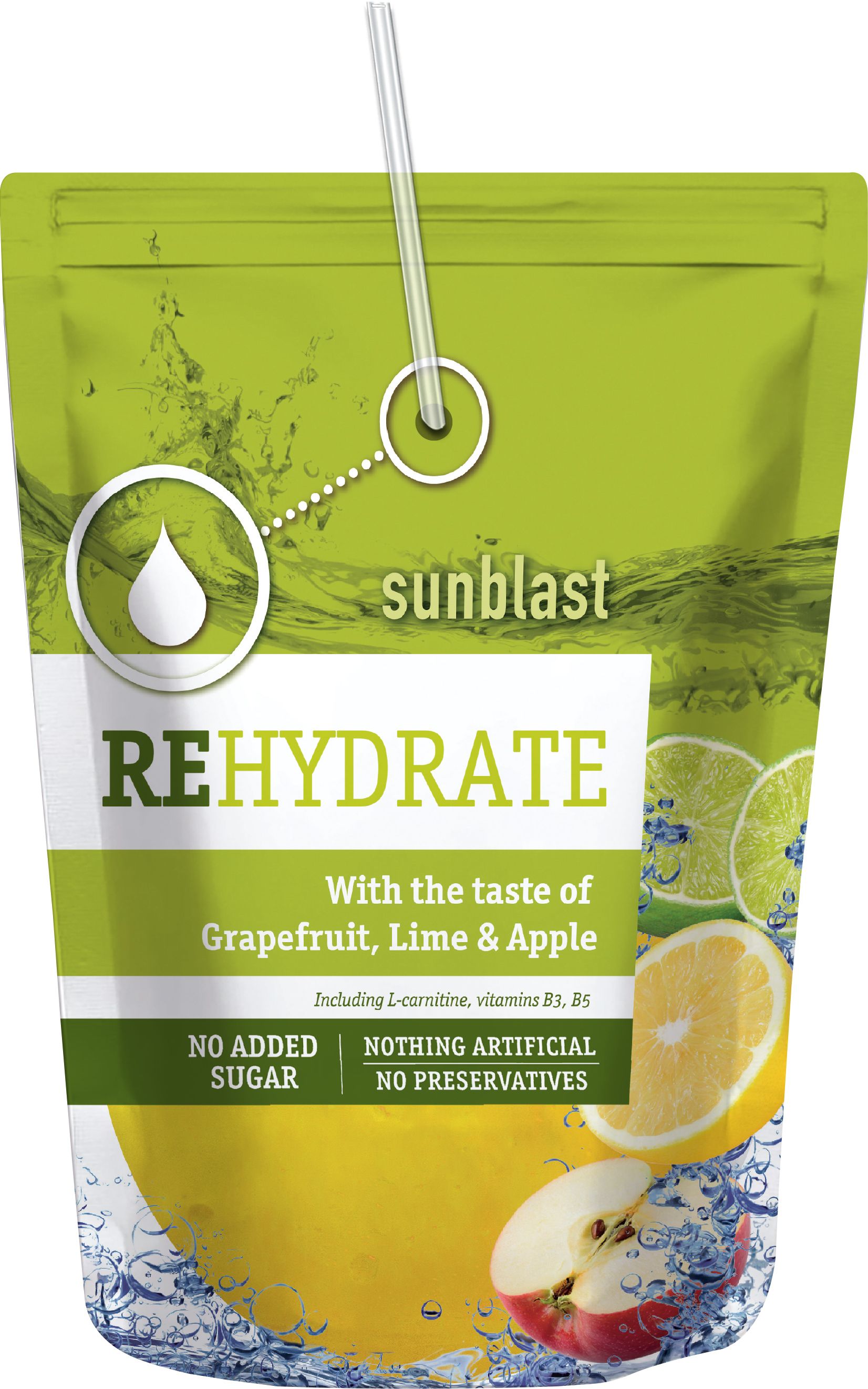 Sun Blast Rehydrate No Added Sugar Grape-Fruit-Lime Juice 200 ml