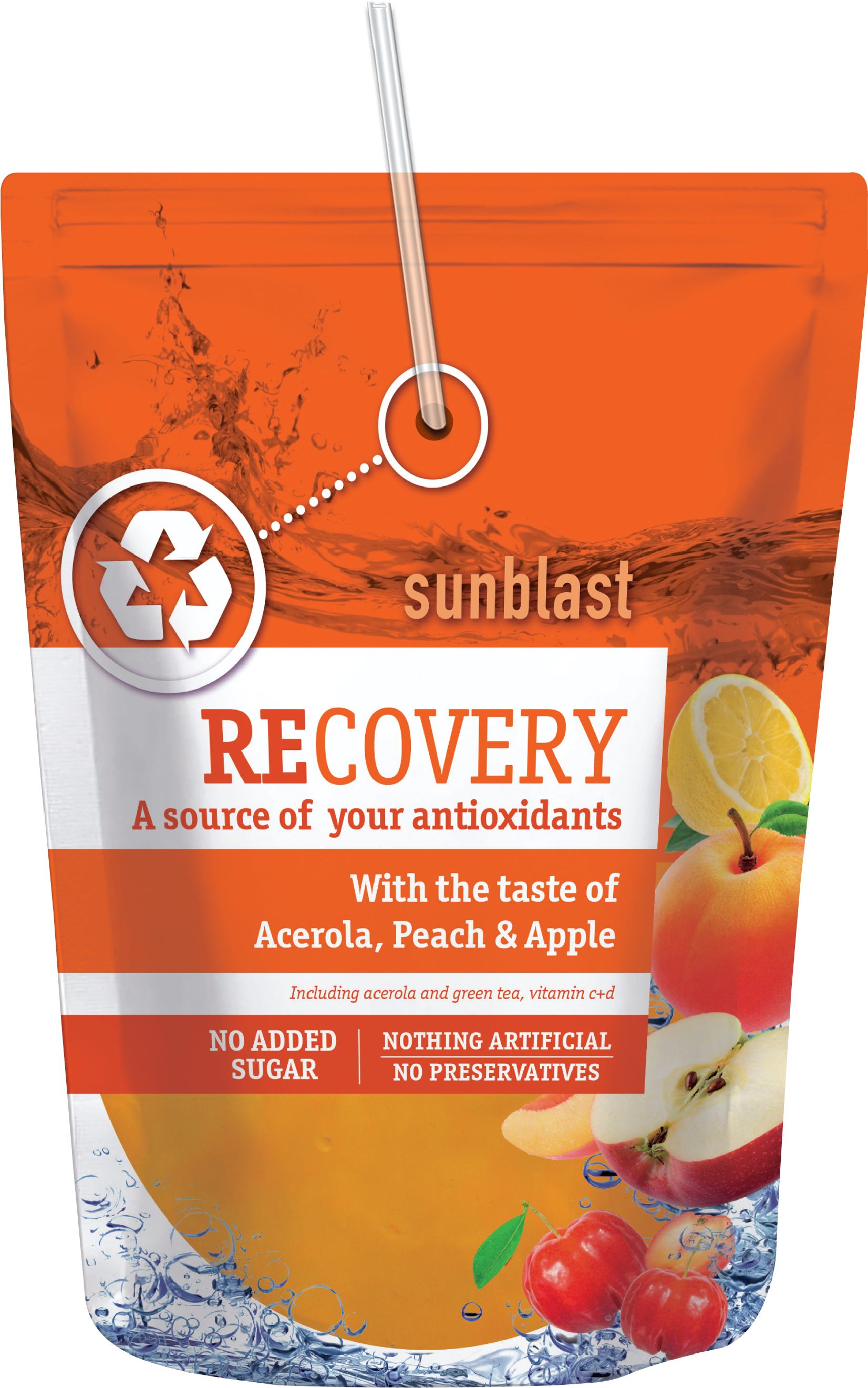 Sun Blast Recovery No Added Sugar Peach Juice 200 ml