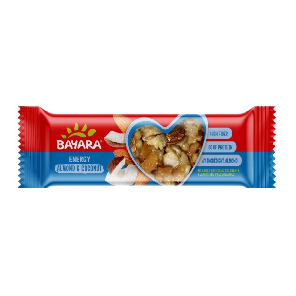 Bayara Almond & Coconut Energy Bar, 40g