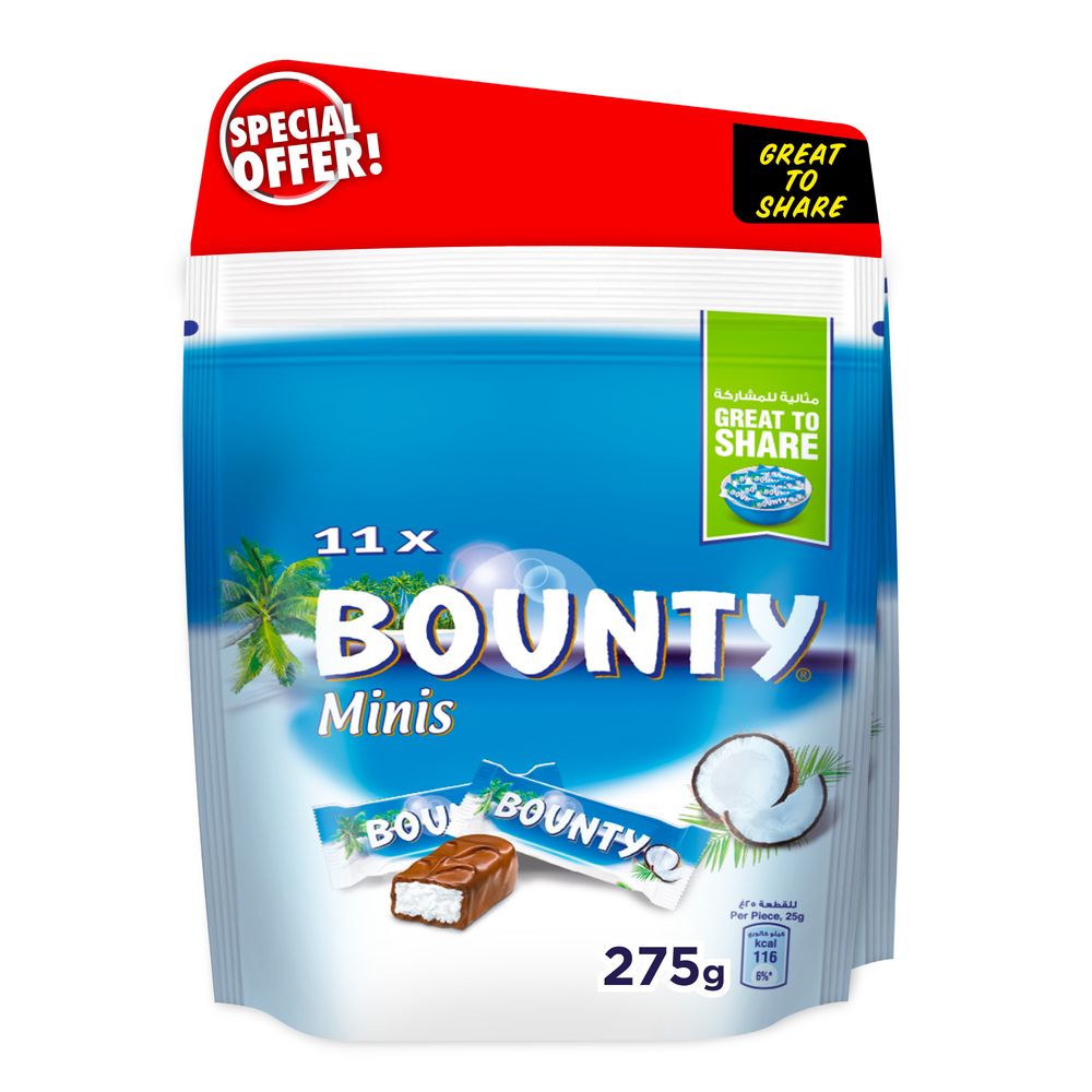 Bounty Minis Coconut Chocolate Bars, 2x275g