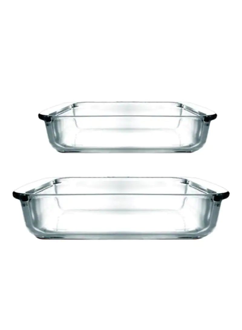 Royalford Glass Oblong Set, 2 Pieces