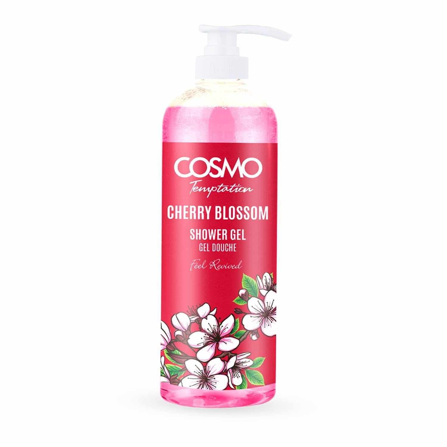 Cosmo Temptation Cherry Blossom Shower Gel, 1000ml
