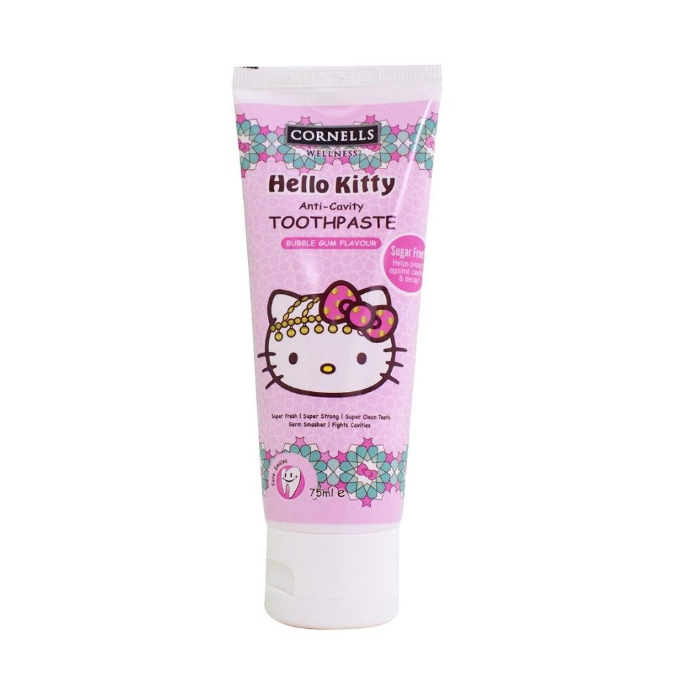 Cornells Wellness Hello Kitty Bubble Gum Flavour Toothpaste 3+ Years, 75ml