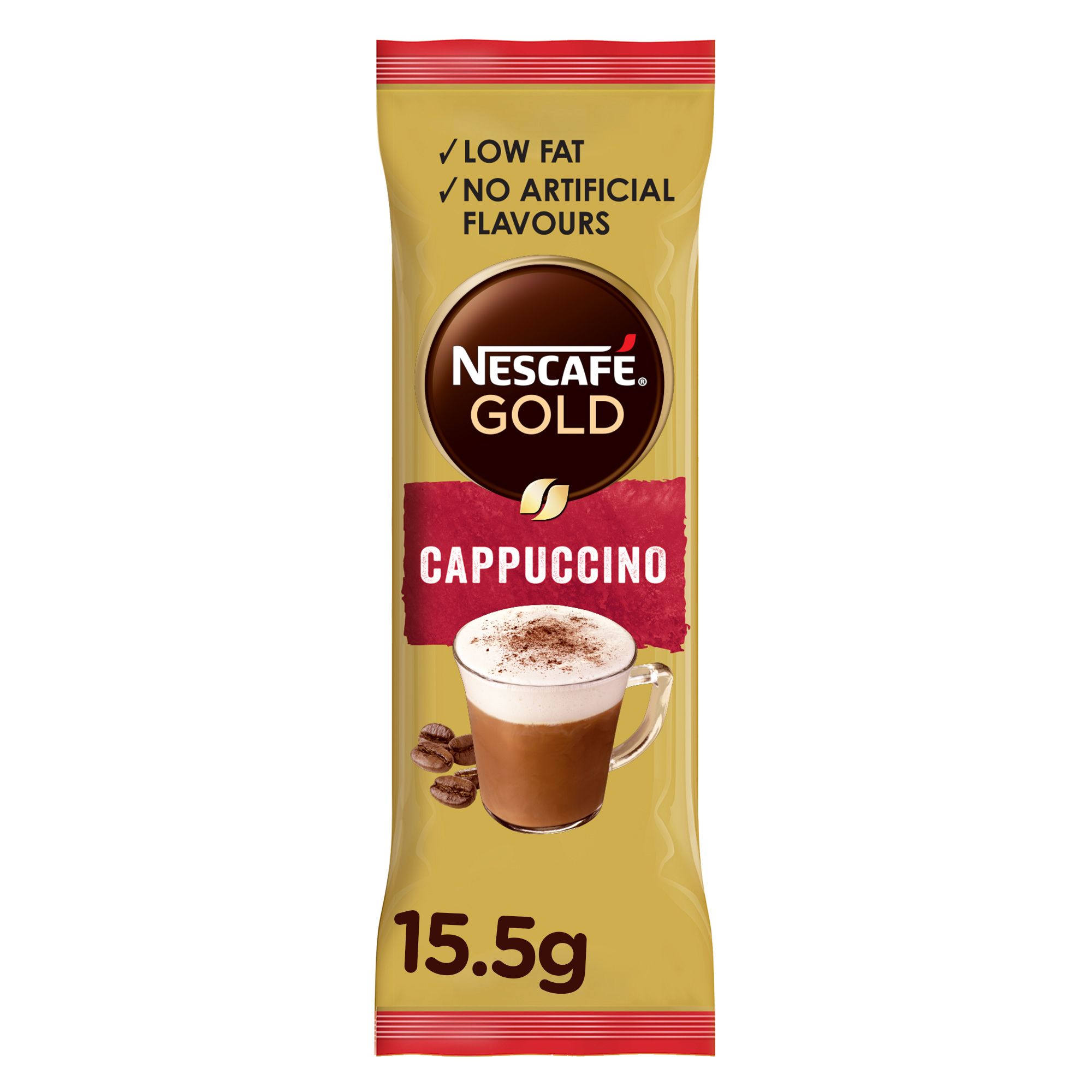 Nescafé Gold Low Fat Cappuccino Instant Coffee Sachet, 15.5g