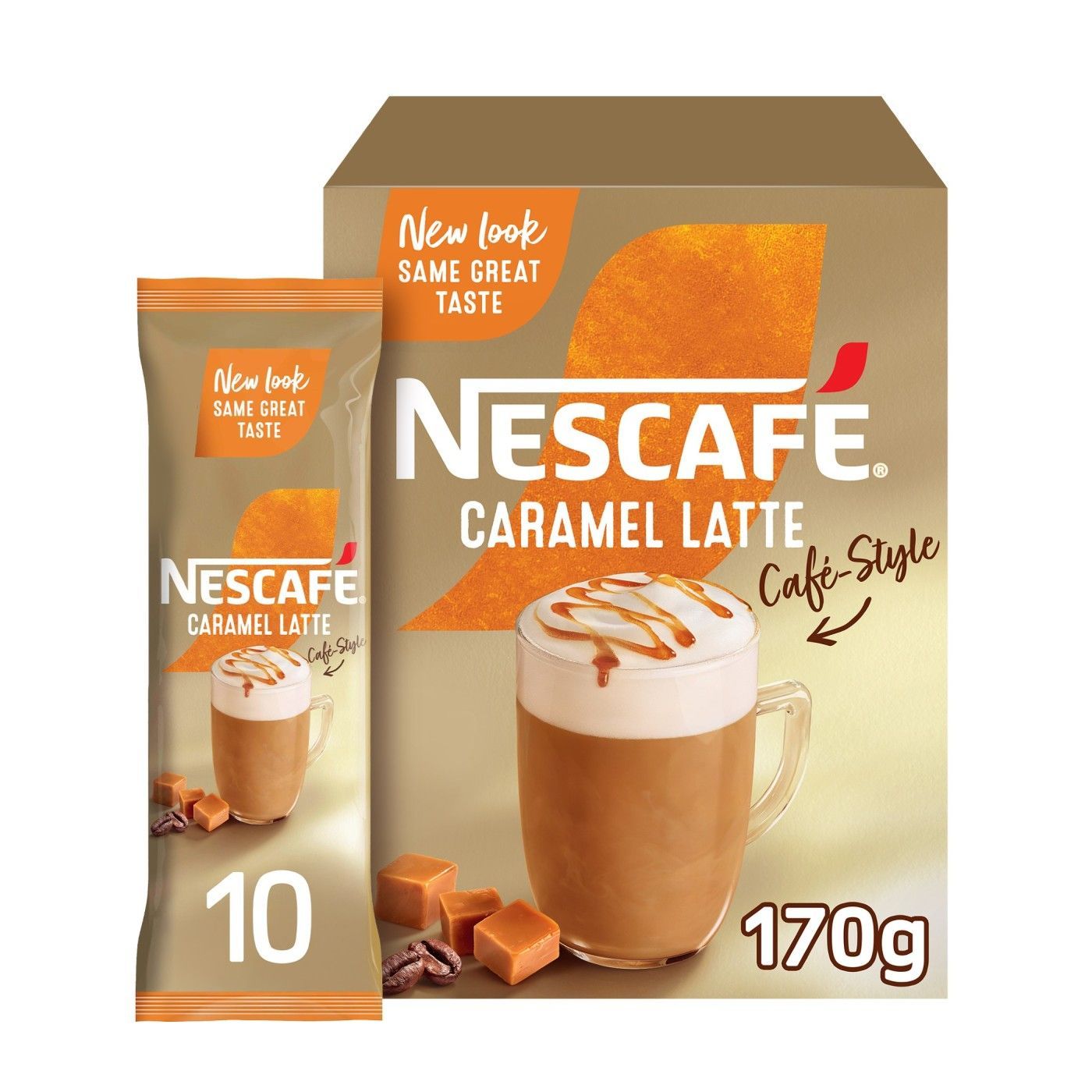 Nescafe Gold Caramel Latte Coffee Mix Box, 10x18.5g