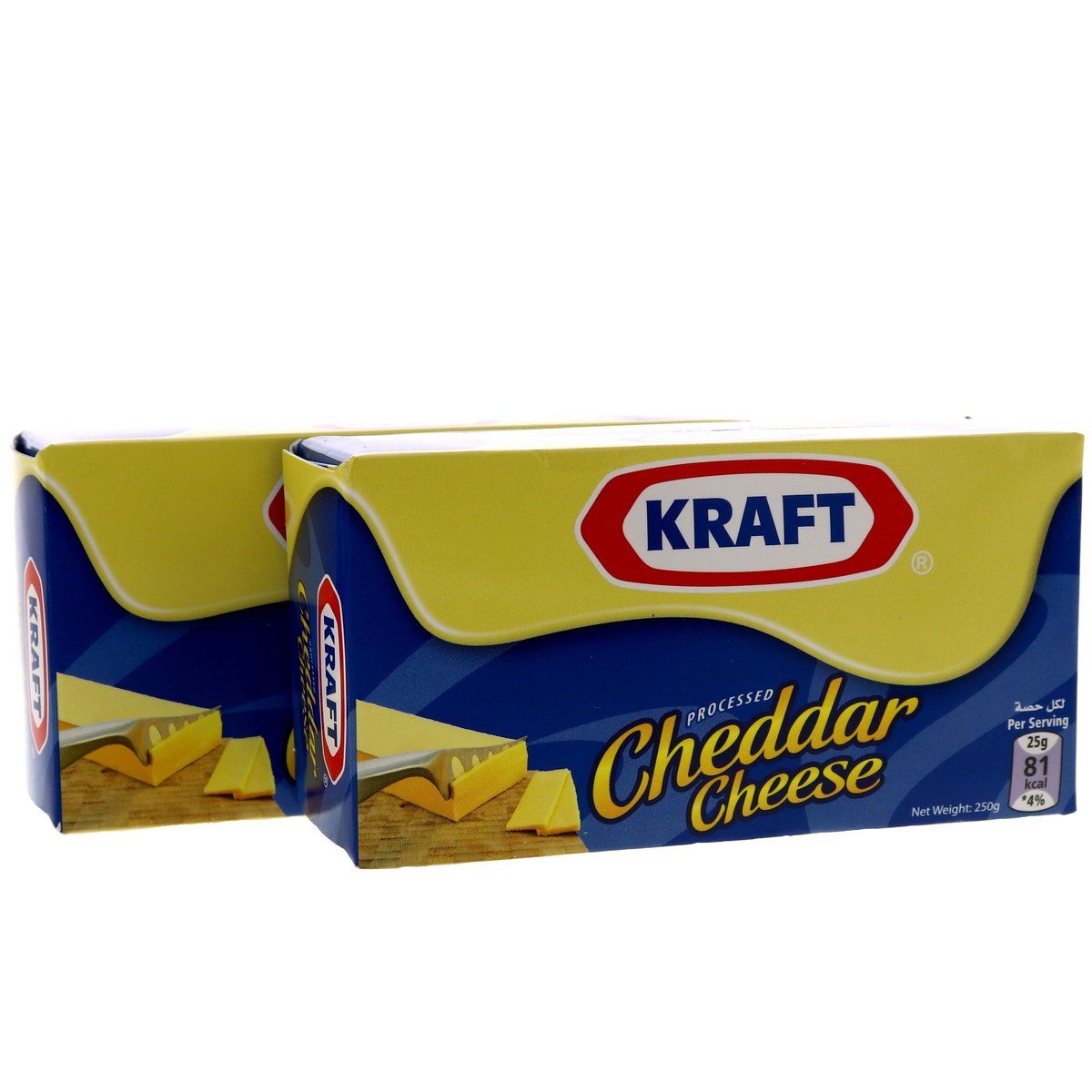 Kraft Cheddar Cheese Block 2 x 250 gm
