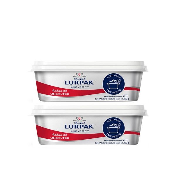 Lurpak Butter Soft Unsalted, 2x250g