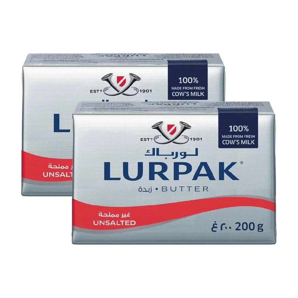 Lurpak Unsalted Butter, 2x200g