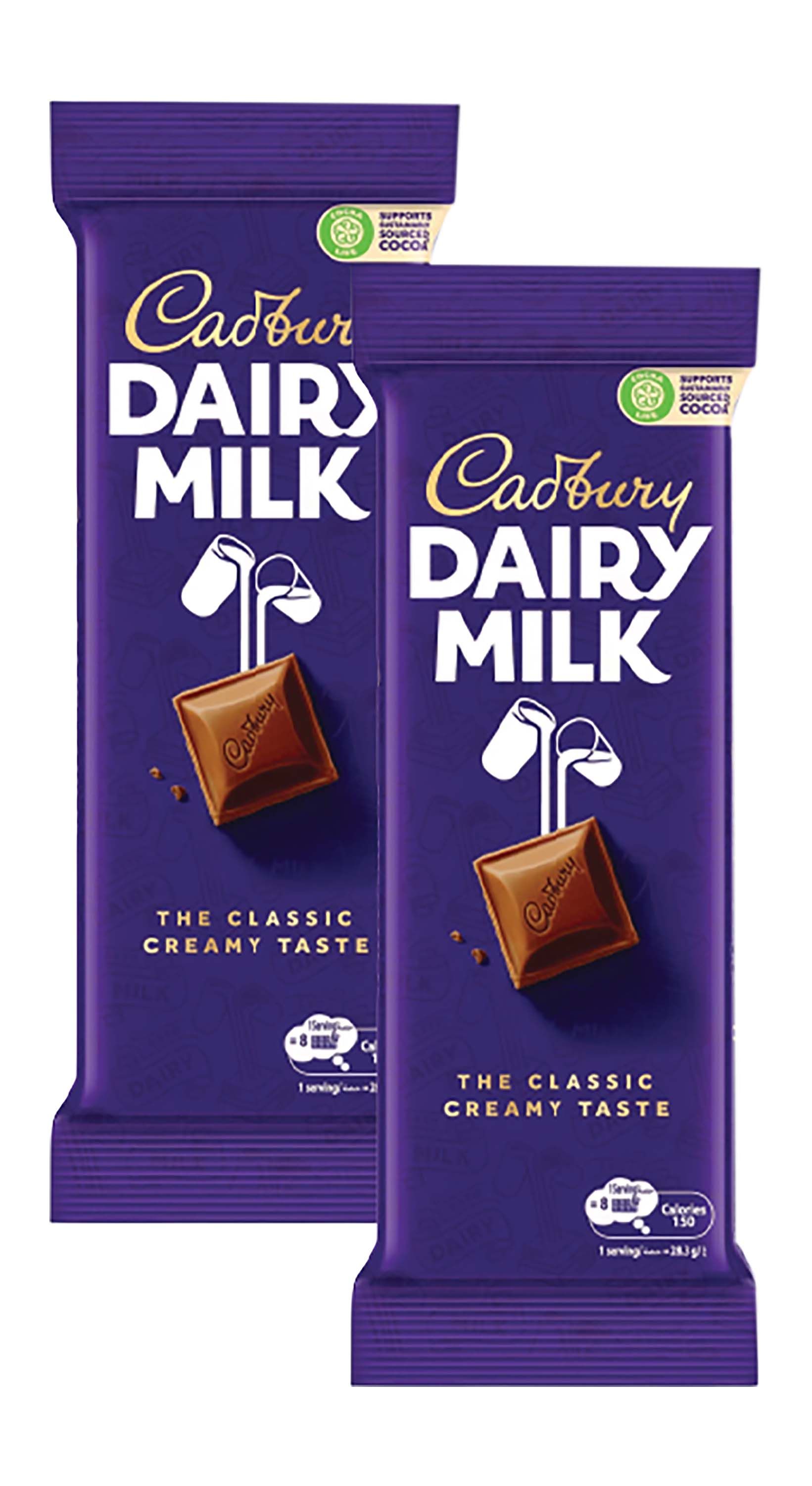 Cadbury Dairy Milk Chocolate Slab, 2x170g