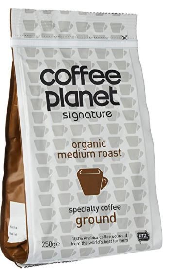 Coffee Planet Organic Medium Roast Ground Coffee 250 g